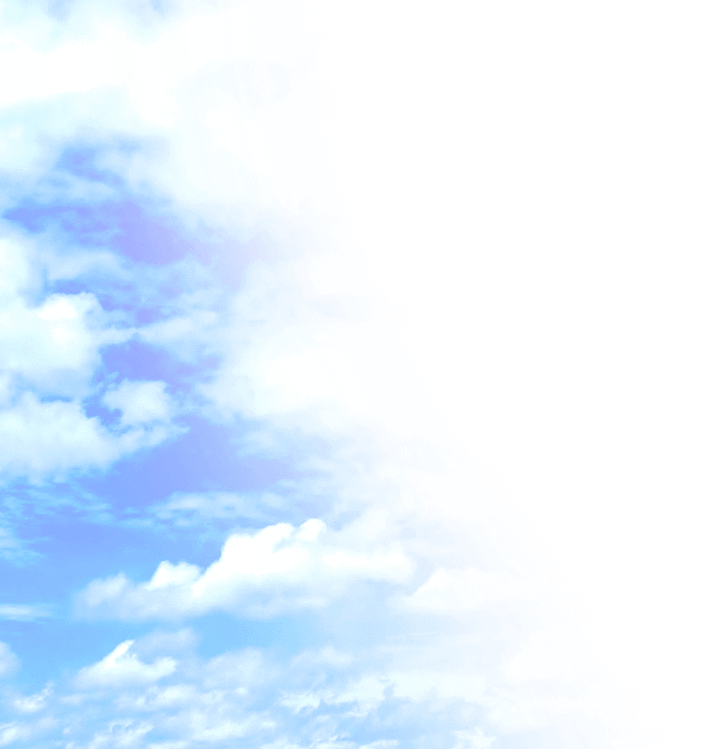 プレアデス株式会社　沿革　青い空に白い雲の透過　背景画像
